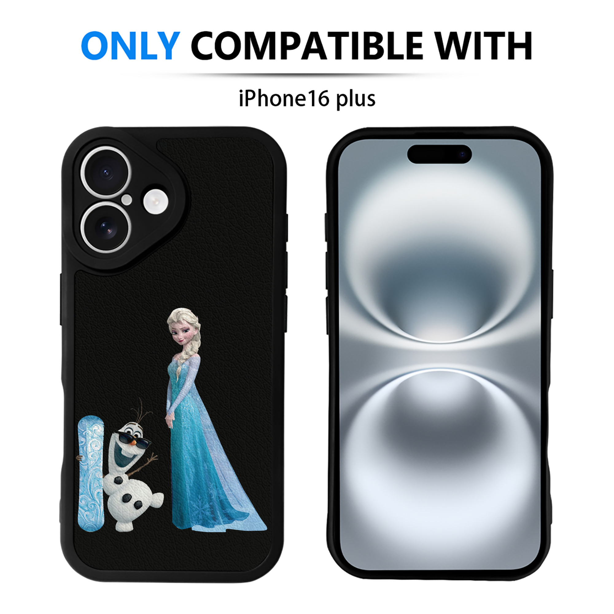 （画像用） アナと雪の女王 アンナ エルサ Frozen Anna Elsa 【iPhone 16シリーズ対応】シリコンスマホケース（レザー調） 材質：シリコン